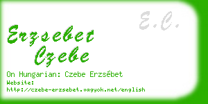 erzsebet czebe business card
